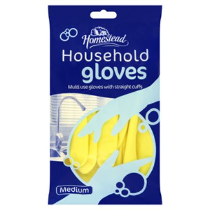 Picture of Homestead Household Rubber Glove Medium x12 